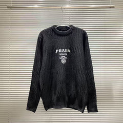 Standard jacquard Fried Dough Twists round neck sweater
