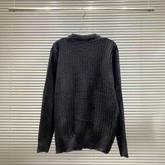 Standard jacquard Fried Dough Twists round neck sweater