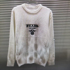 Standard jacquard Fried Dough Twists round neck sweater