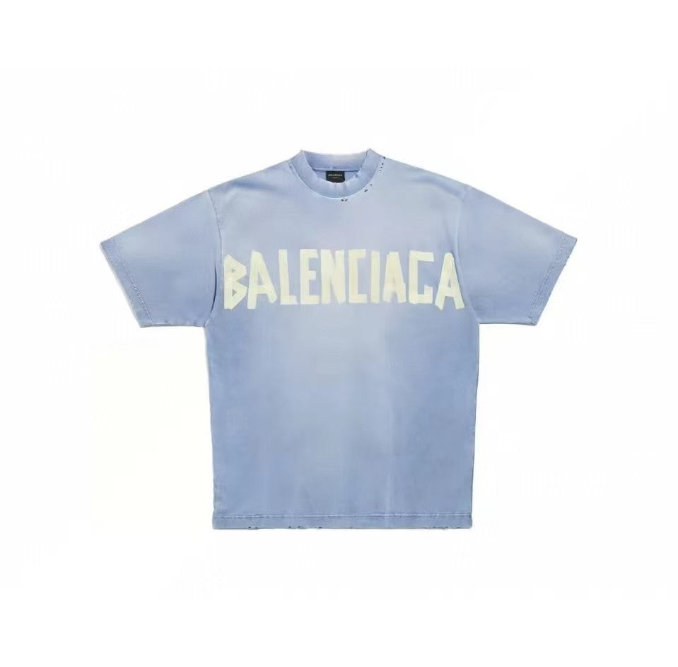 Blue round neck T-shirt