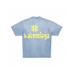 Blue round neck T-shirt
