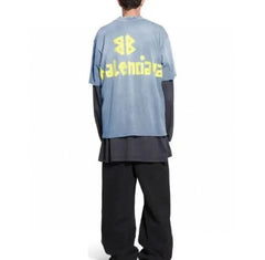 Blue round neck T-shirt