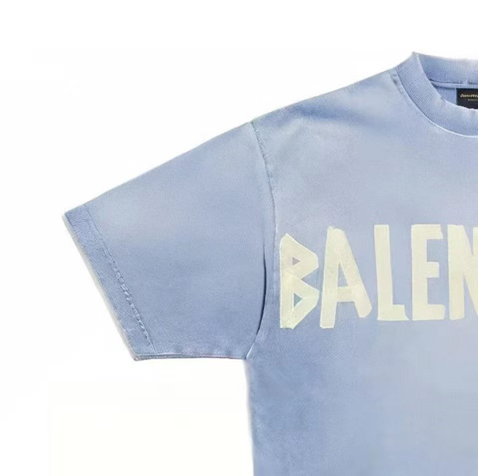 Blue round neck T-shirt