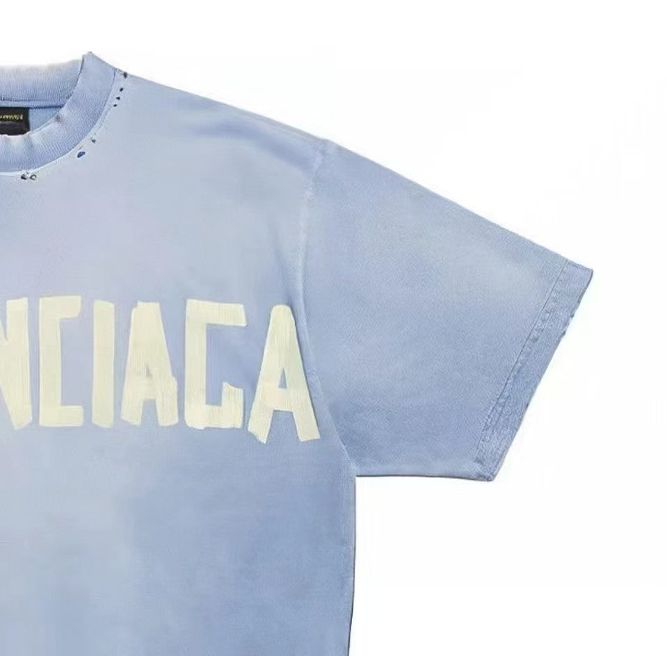Blue round neck T-shirt