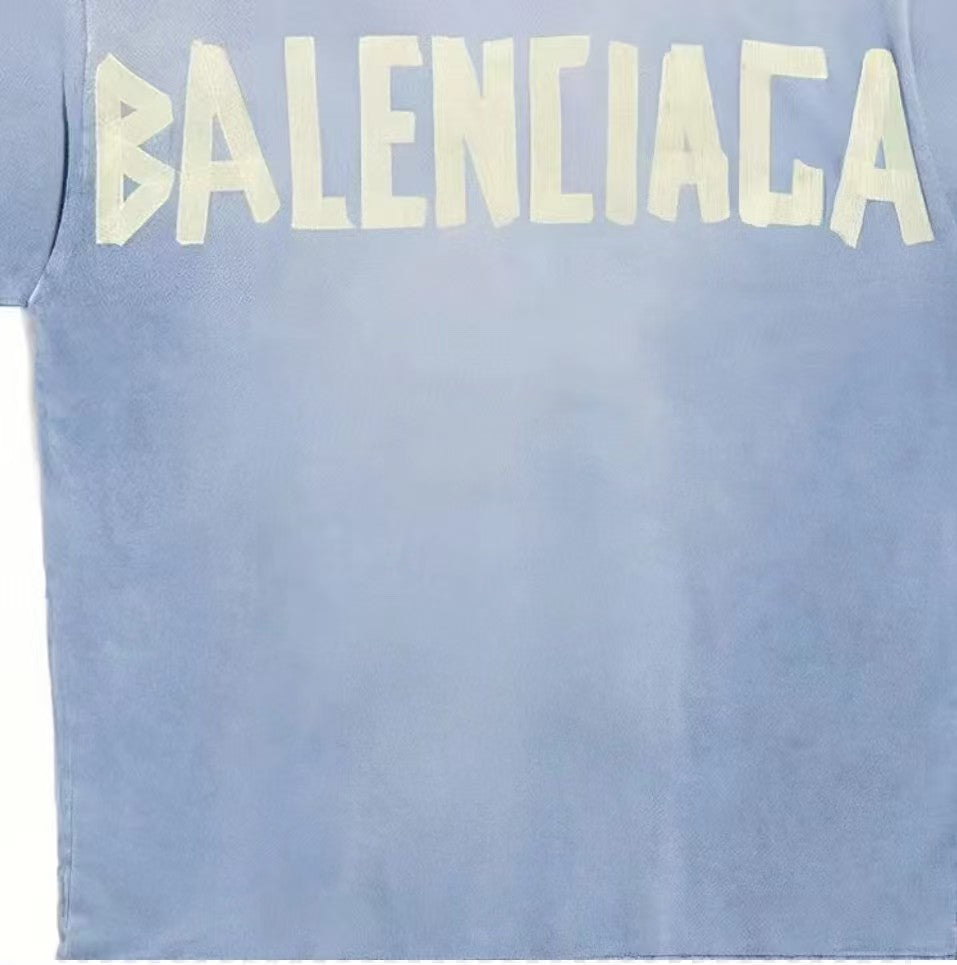 Blue round neck T-shirt