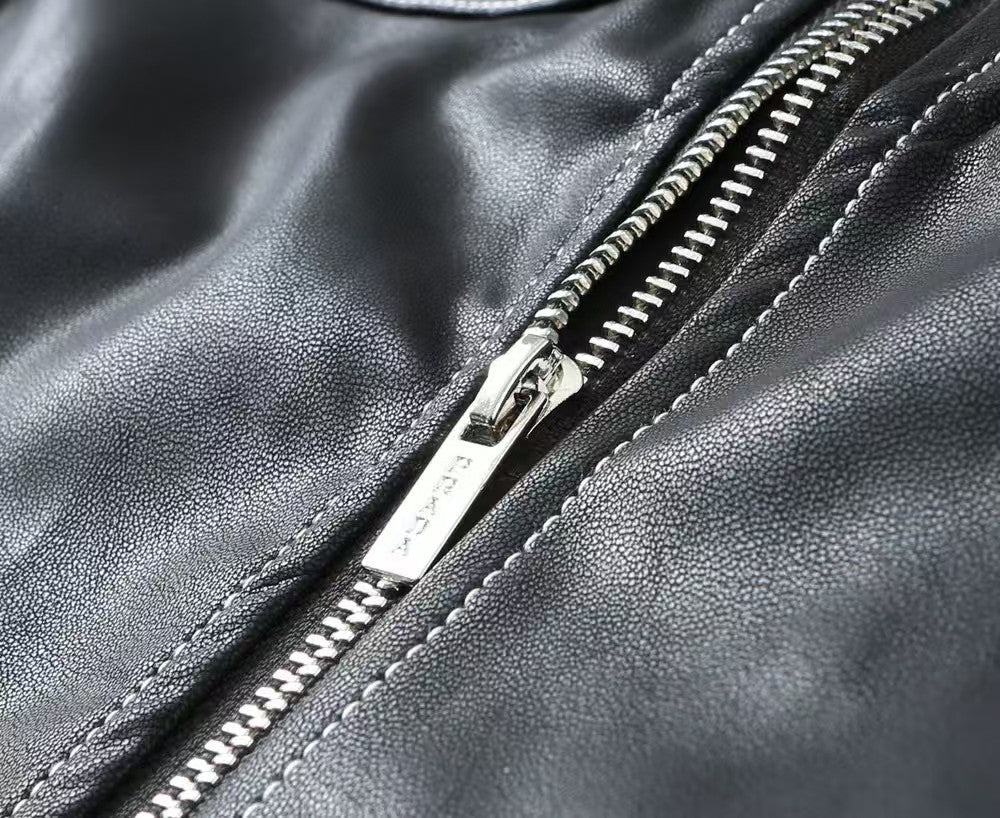 Spring new men's jacket leather jacket