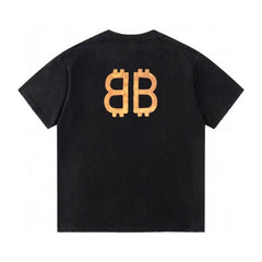 Retro washed and distressed craft short sleeved T-shirt