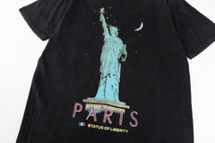 Retro washed and distressed craft short sleeved T-shirt