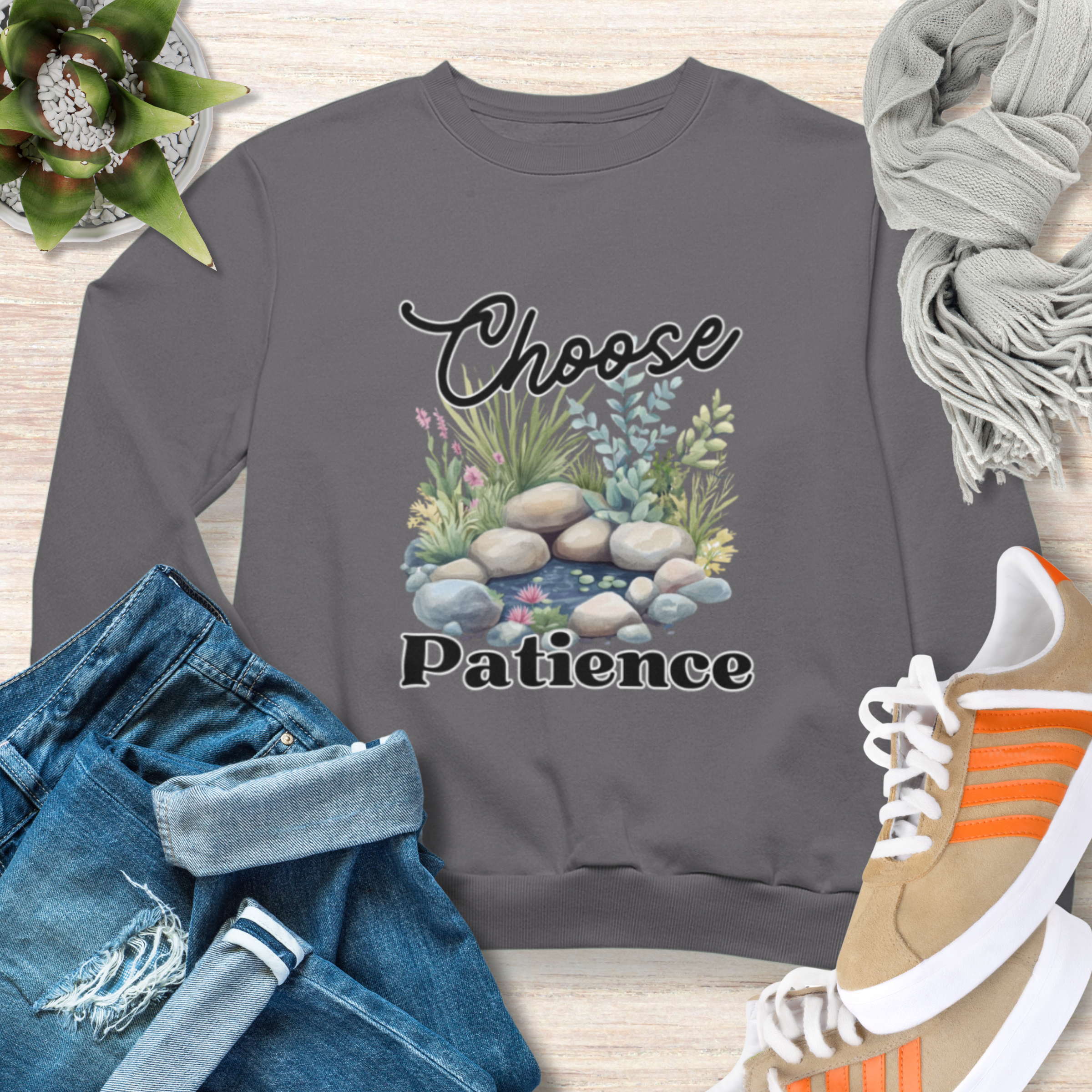 Choose Patience Christian Sweatshirt