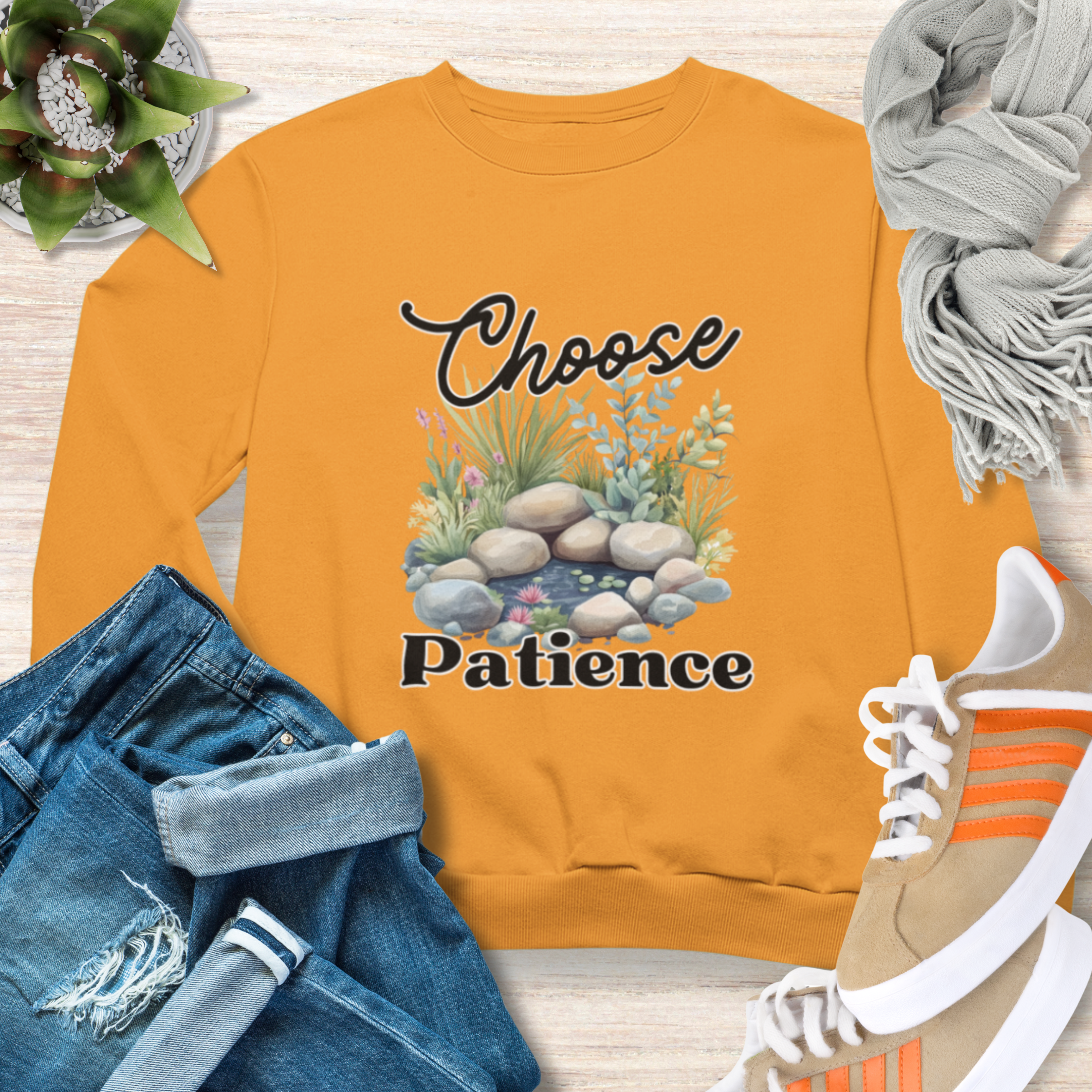 Choose Patience Christian Sweatshirt