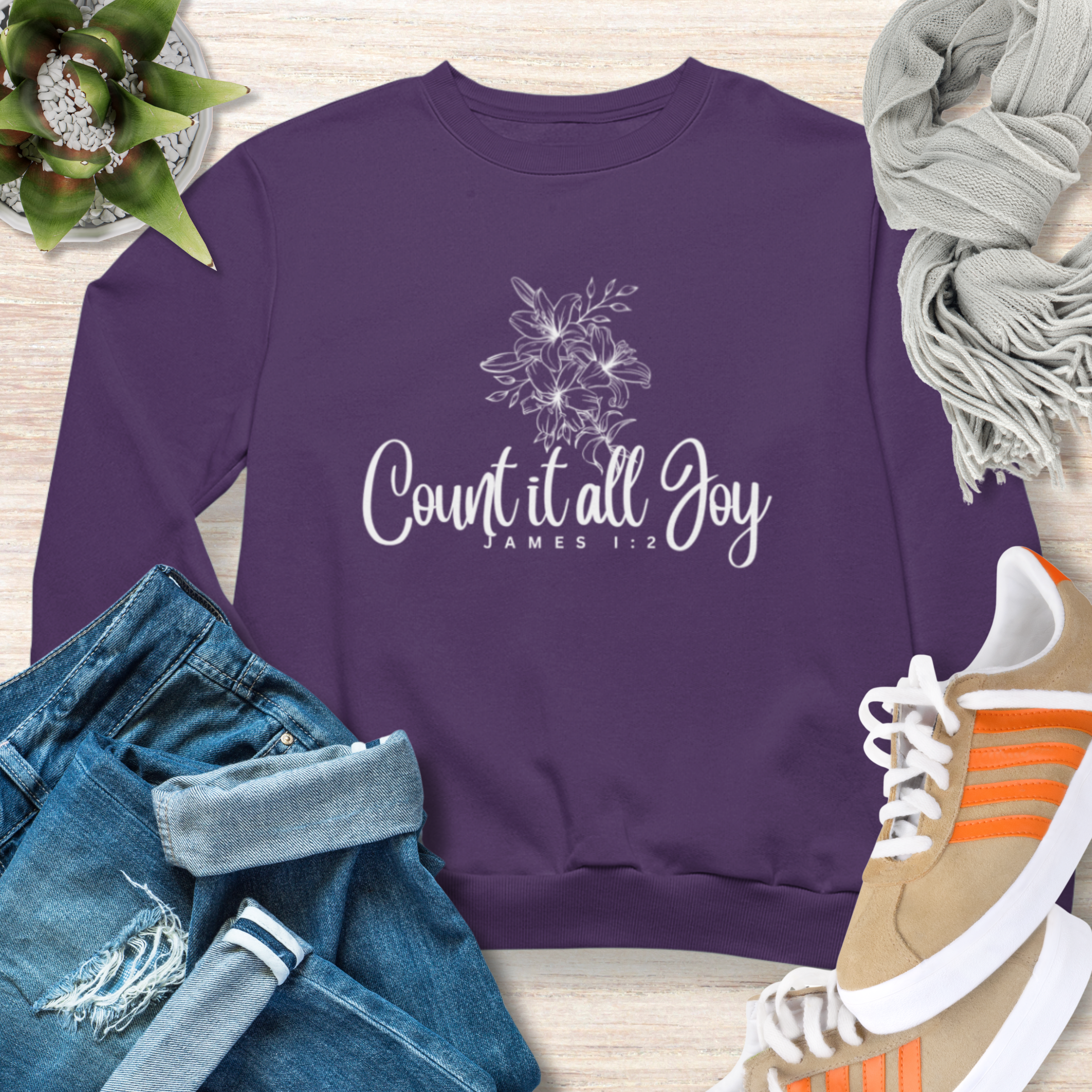 Count It All Joy Christian Sweatshirt
