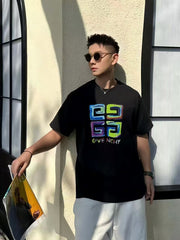 Classic printed round neck short sleeved T-shirt