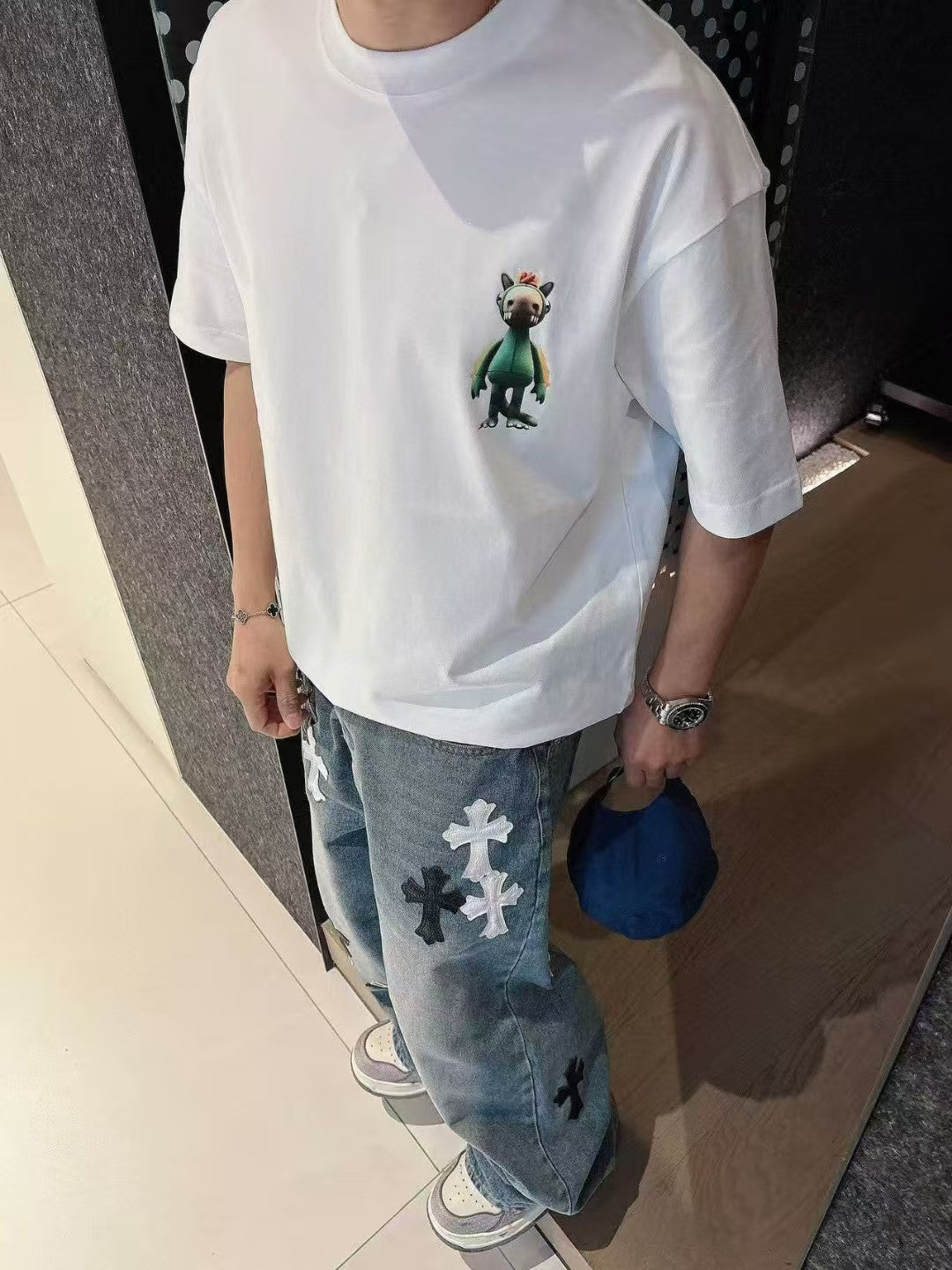 Classic printed round neck short sleeved T-shirt