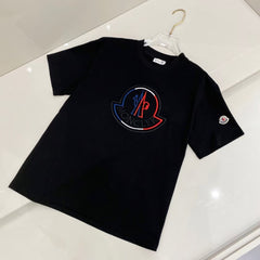 New embroidered large logo round neck short sleeved T-shirt