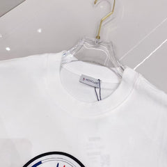 New embroidered large logo round neck short sleeved T-shirt