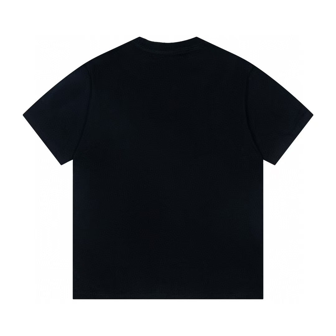 Classic letter graffiti print casual round neck short sleeved T-shirt