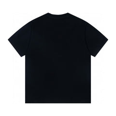 Classic letter graffiti print casual round neck short sleeved T-shirt