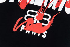 Classic letter graffiti print casual round neck short sleeved T-shirt