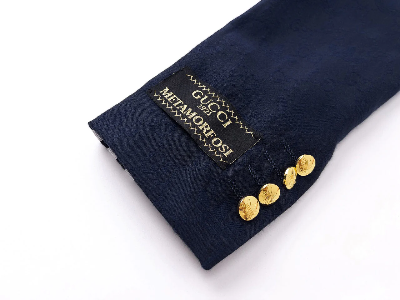 Co-branded logo jacquard blazer
