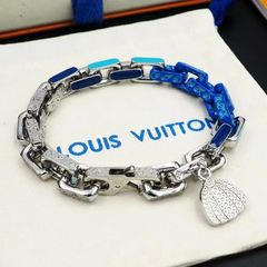 lue and silver patchwork pumpkin bracelet