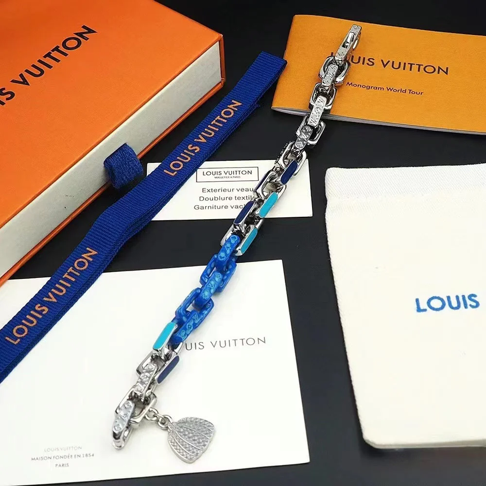 lue and silver patchwork pumpkin bracelet