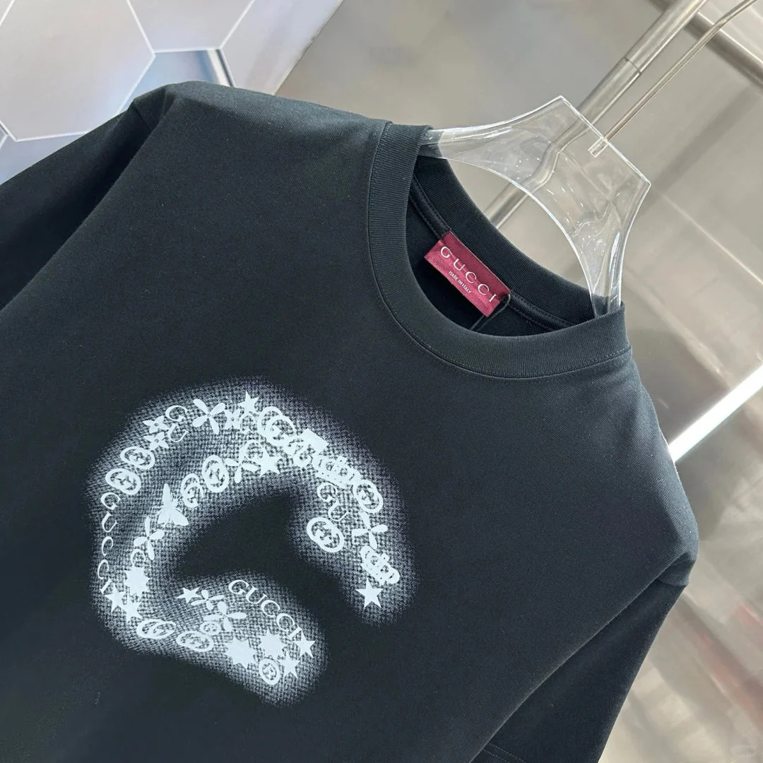 Heat transfer + hot rhinestone short sleeves