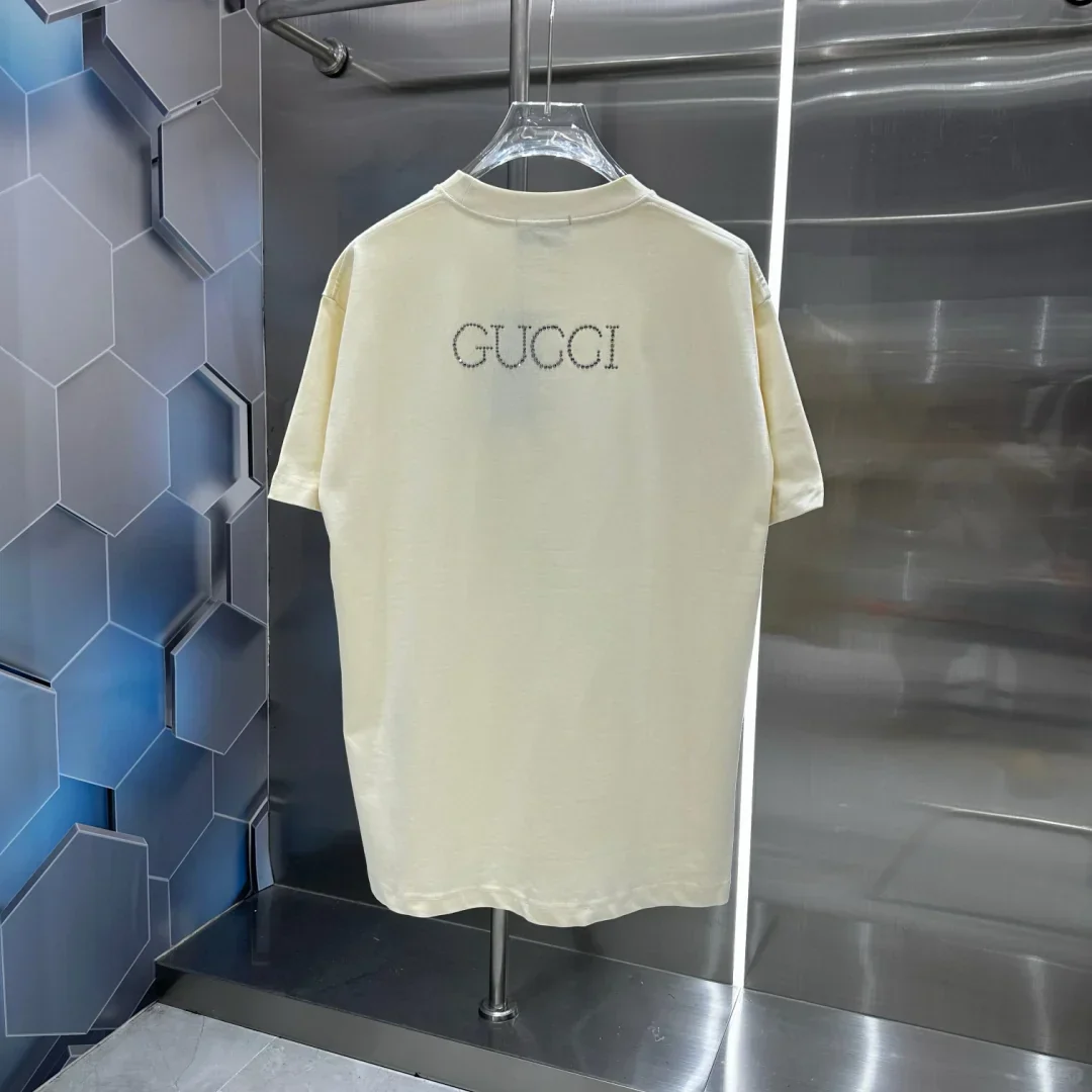 Heat transfer + hot rhinestone short sleeves
