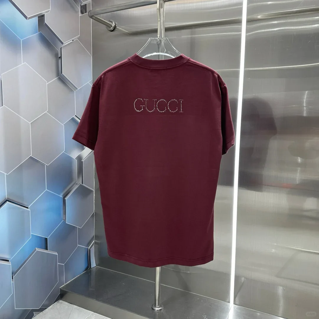 Heat transfer + hot rhinestone short sleeves