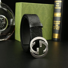 First layer calf leather men's belt