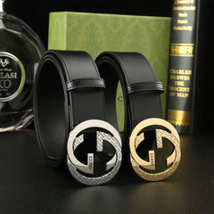 First layer calf leather men's belt