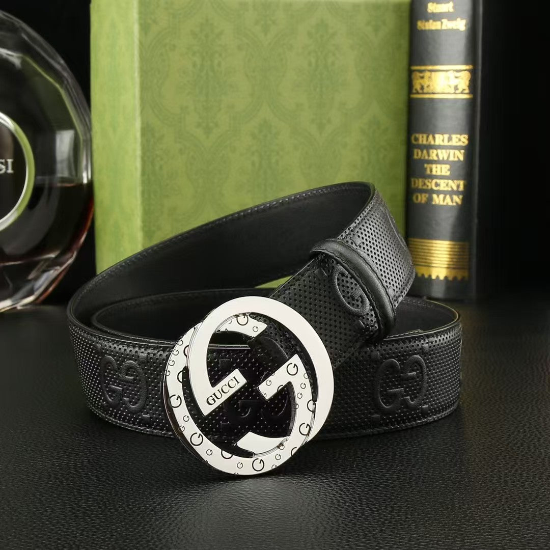 First layer calf leather men's belt