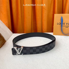 Classic printed leather men's belt