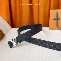 Classic printed leather men's belt
