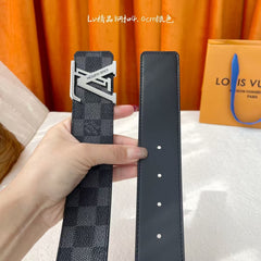 Classic printed leather men's belt