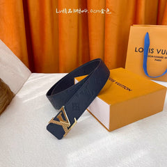 Classic printed leather men's belt