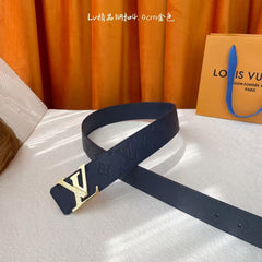 Classic printed leather men's belt