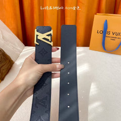 Classic printed leather men's belt