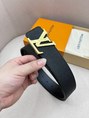 Double sided top layer cowhide men's belt
