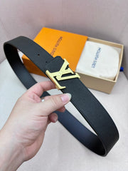 Double sided top layer cowhide men's belt