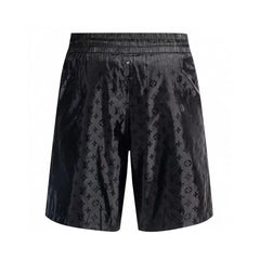 Jacquard silk elastic rope shorts