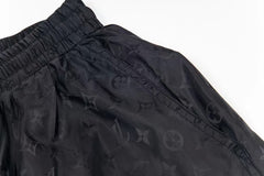 Jacquard silk elastic rope shorts