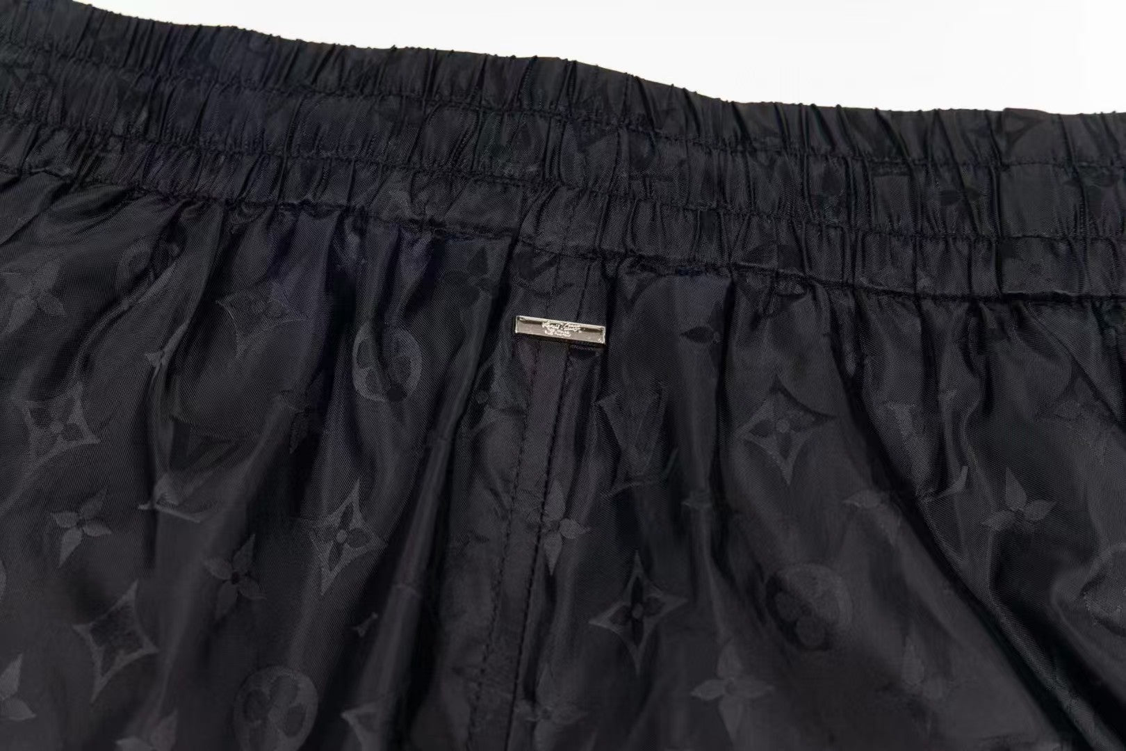 Jacquard silk elastic rope shorts