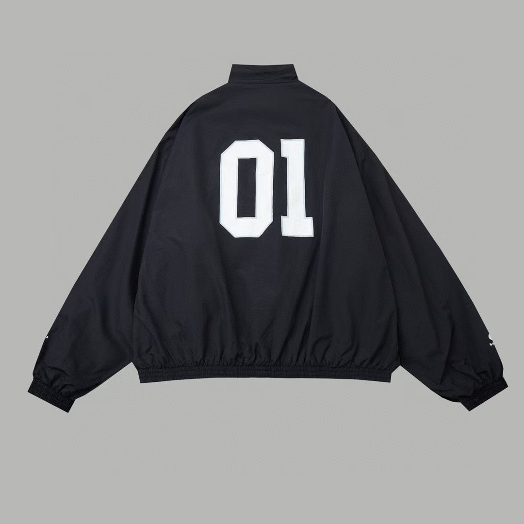 Embroidered basketball jacket