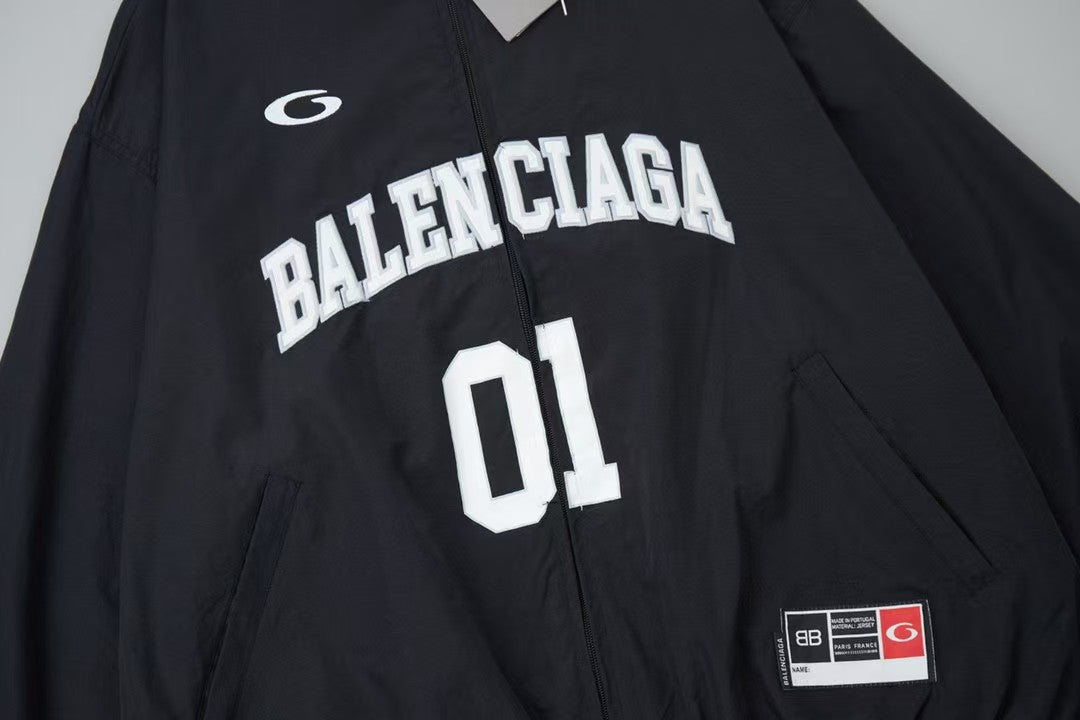 Embroidered basketball jacket
