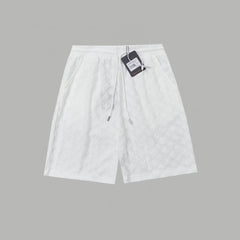 Jacquard silk elastic rope shorts