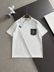 Embroidered round neck T-shirt