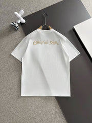 Embroidered round neck T-shirt