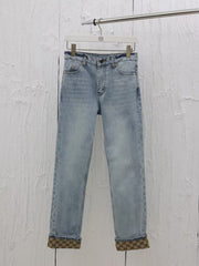 New vintage logo jacquard denim pants