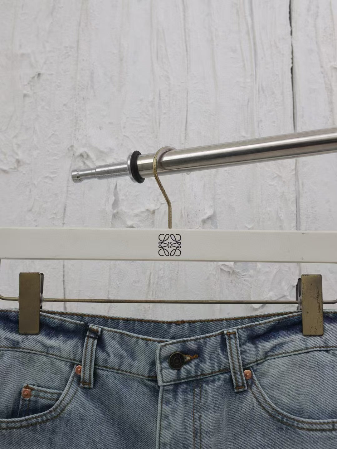 New vintage logo jacquard denim pants