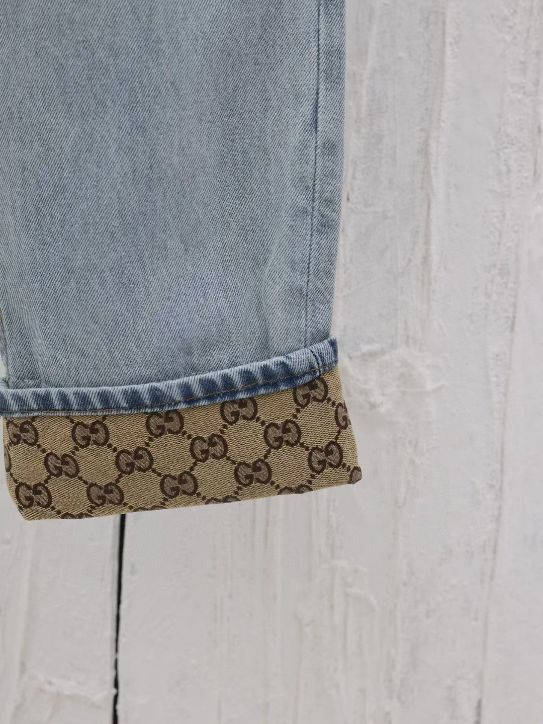 New vintage logo jacquard denim pants